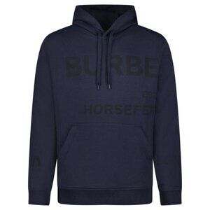 Burberry Men’s Farley Horseferry Cotton Hoodie Navy S 8084736